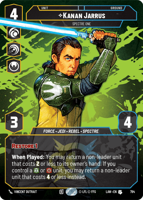 Kanan Jarrus - Spectre One (LAW) Uncommon Fantasy Flight Games Prestige Non-Foil