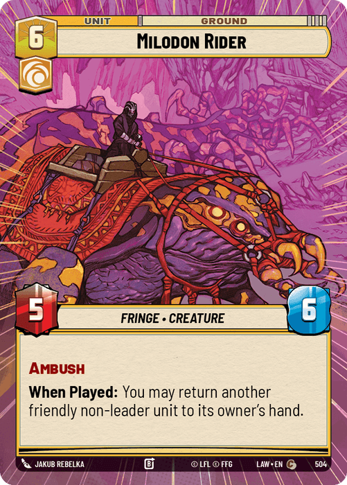 Milodon Rider (LAW) Common Fantasy Flight Games Hyperspace Non-Foil
