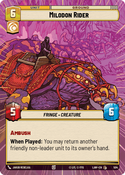 Milodon Rider (LAW) Common Fantasy Flight Games Hyperspace Non-Foil