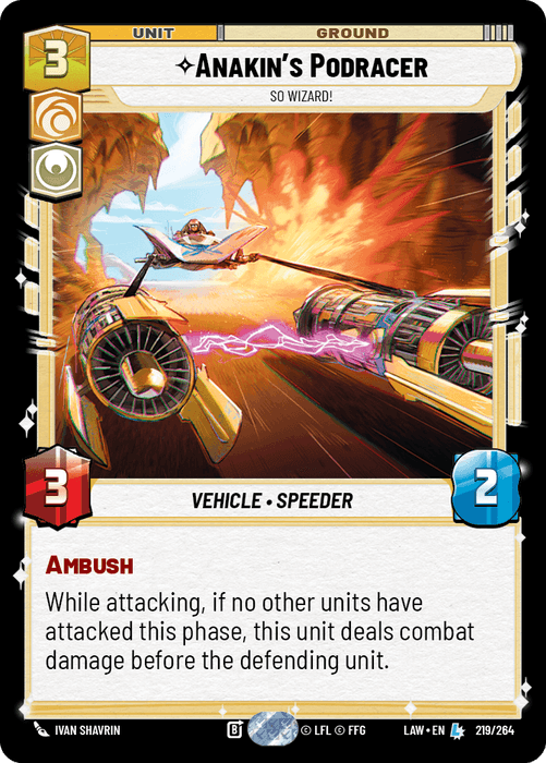 Anakin's Podracer - So Wizard! (LAW) Legendary Fantasy Flight Games Standard Non-Foil