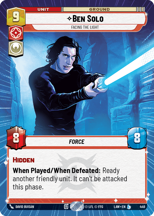 Ben Solo - Facing the Light (LAW) Legendary Fantasy Flight Games Hyperspace Non-Foil