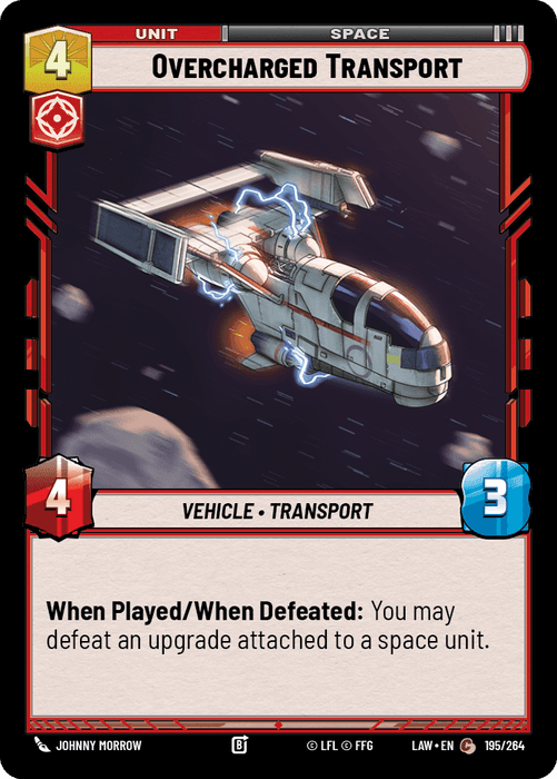 Overcharged Transport (LAW) Common Fantasy Flight Games Standard Non-Foil