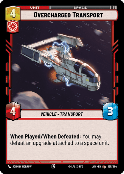 Overcharged Transport (LAW) Common Fantasy Flight Games Standard Non-Foil