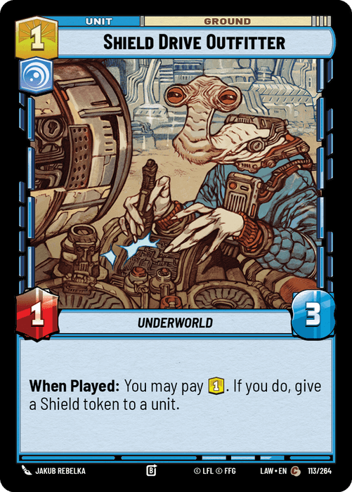 Shield Drive Outfitter (LAW) Common Fantasy Flight Games Standard Non-Foil