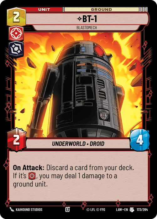 BT-1 - Blastomech (LAW) Uncommon Fantasy Flight Games Standard Non-Foil