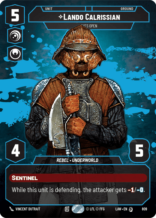 Lando Calrissian - Eyes Open (LAW) Starter Fantasy Flight Games Prestige Non-Foil