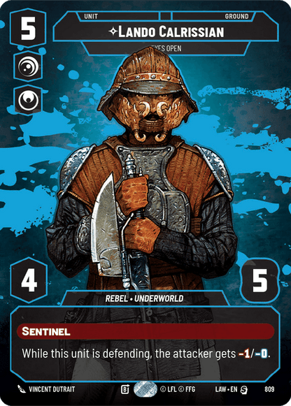 Lando Calrissian - Eyes Open (LAW) Starter Fantasy Flight Games Prestige Non-Foil