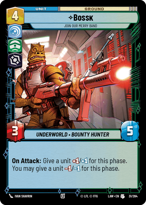 Bossk - Join Our Merry Band (LAW) Uncommon Fantasy Flight Games Standard Non-Foil