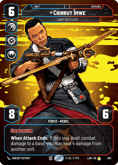 Chirrut Îmwe - I Don't Need Luck (LAW) Rare Fantasy Flight Games Prestige Non-Foil