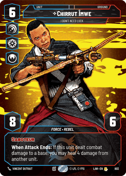 Chirrut Îmwe - I Don't Need Luck (LAW) Rare Fantasy Flight Games Prestige Non-Foil