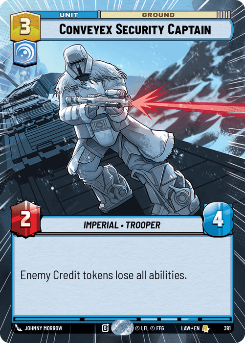 Conveyex Security Captain (LAW) Rare Fantasy Flight Games Hyperspace Non-Foil