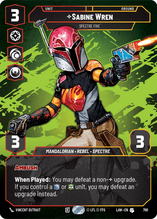 Sabine Wren - Spectre Five (LAW) Uncommon Fantasy Flight Games Prestige Non-Foil