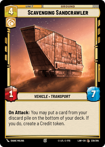 Scavenging Sandcrawler (LAW) Common Fantasy Flight Games Standard Non-Foil