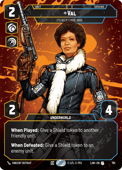 Val - It's Been a Ride, Babe (LAW) Uncommon Fantasy Flight Games Prestige Non-Foil