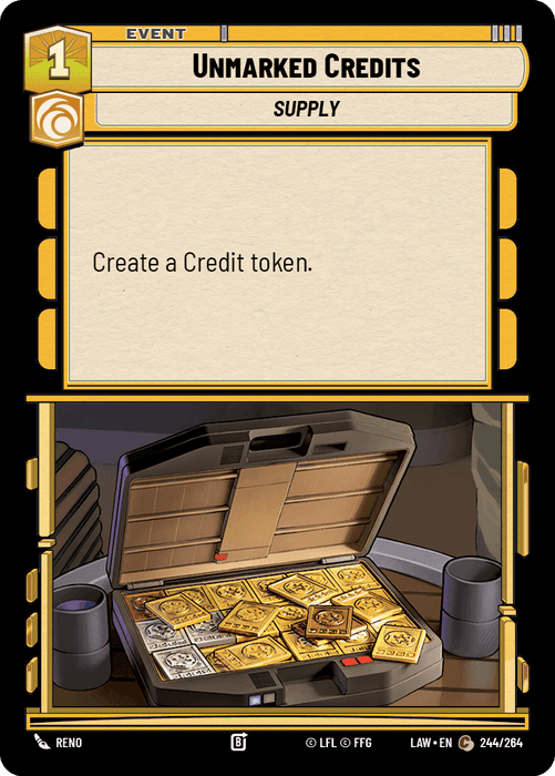 Unmarked Credits (LAW) Common Fantasy Flight Games Standard Non-Foil