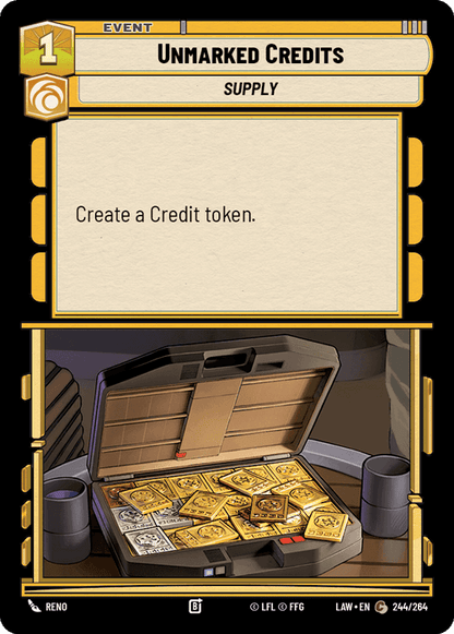 Unmarked Credits (LAW) Common Fantasy Flight Games Standard Non-Foil