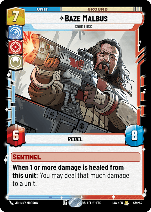 Baze Malbus - Good Luck (LAW) Rare Fantasy Flight Games Standard Non-Foil
