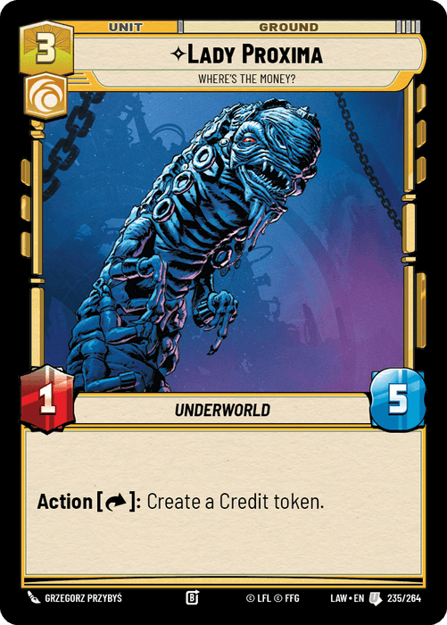 Lady Proxima - Where's the Money? (LAW) Uncommon Fantasy Flight Games Standard Non-Foil