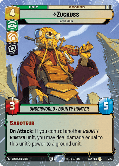 Zuckuss - Dangerous (LAW) Rare Fantasy Flight Games Hyperspace Non-Foil