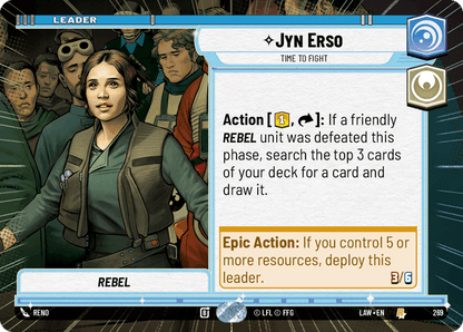 Jyn Erso - Time to Fight (LAW) Rare Fantasy Flight Games Hyperspace Non-Foil