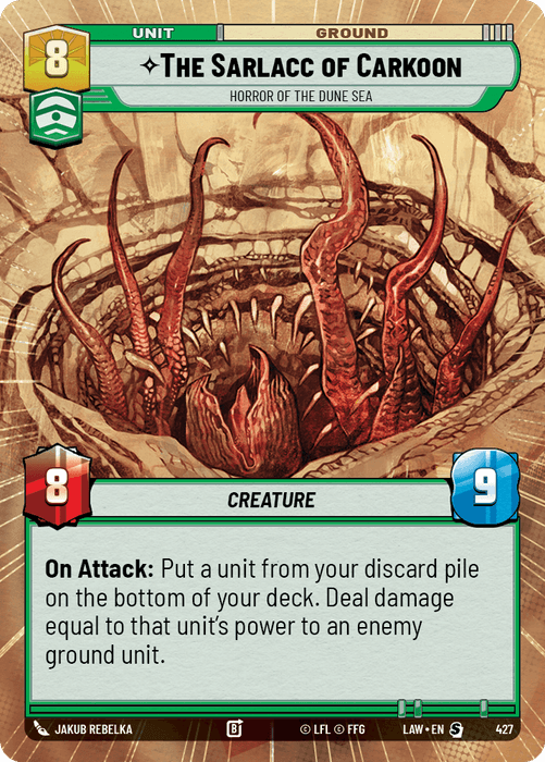 The Sarlacc of Carkoon - Horror of the Dune Sea (LAW) Starter Fantasy Flight Games Hyperspace Non-Foil