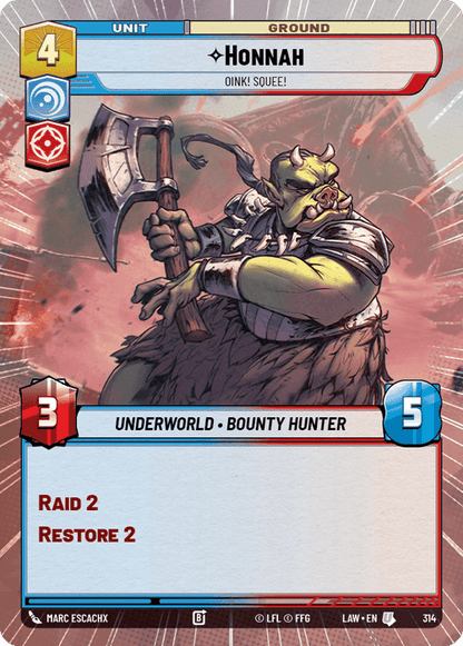 Honnah - OINK! SQUEE! (LAW) Uncommon Fantasy Flight Games Hyperspace Non-Foil