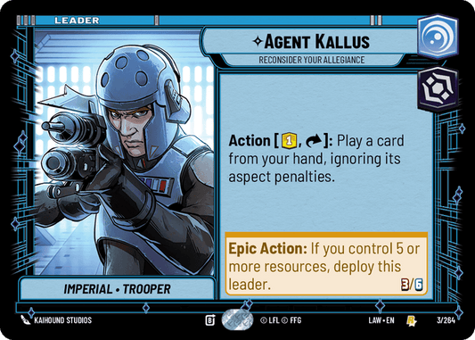 Agent Kallus - Reconsider Your Allegiance (LAW) Rare Fantasy Flight Games Standard Non-Foil