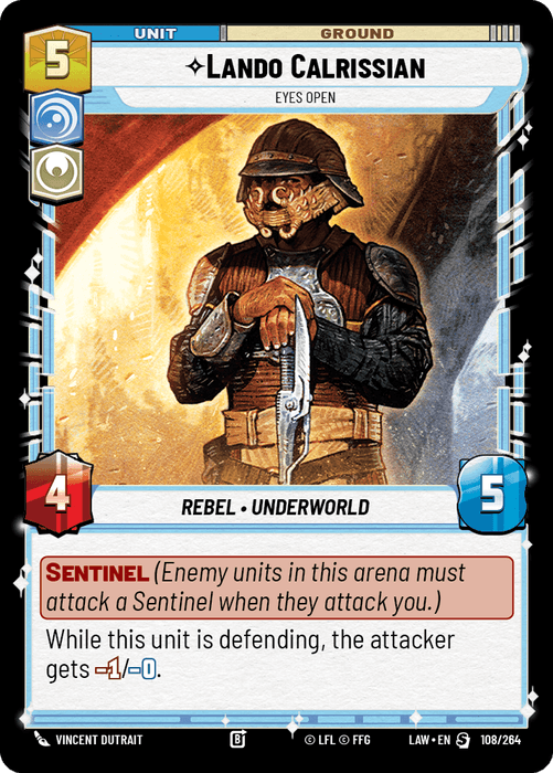 Lando Calrissian - Eyes Open (LAW) Starter Fantasy Flight Games Standard Non-Foil