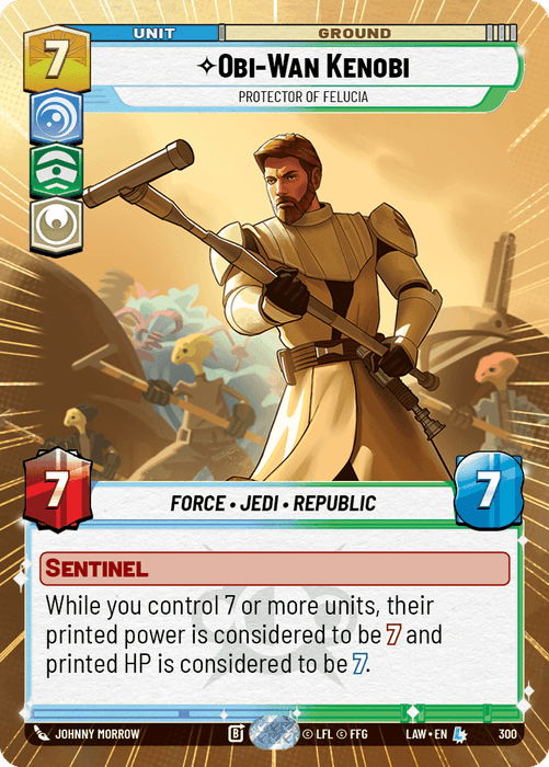 Obi-Wan Kenobi - Protector of Felucia (LAW) Legendary Fantasy Flight Games Hyperspace Non-Foil