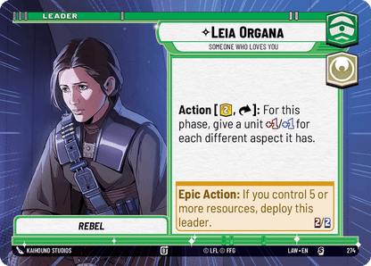 Leia Organa - Someone Who Loves You (LAW) Starter Fantasy Flight Games Hyperspace Non-Foil