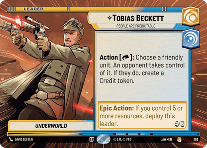 Tobias Beckett - People are Predictable (LAW) Rare Fantasy Flight Games Hyperspace Non-Foil