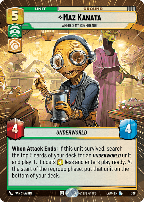 Maz Kanata - Where's My Boyfriend? (LAW) Legendary Fantasy Flight Games Hyperspace Non-Foil