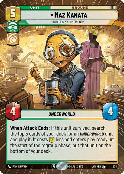 Maz Kanata - Where's My Boyfriend? (LAW) Legendary Fantasy Flight Games Hyperspace Non-Foil