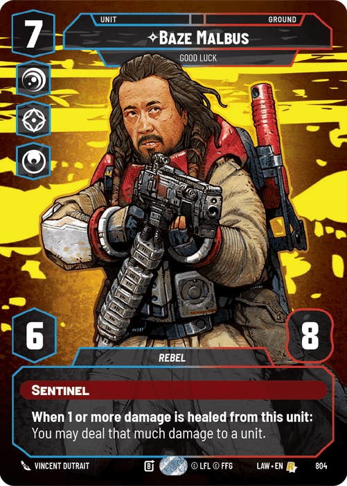 Baze Malbus - Good Luck (LAW) Rare Fantasy Flight Games Prestige Non-Foil