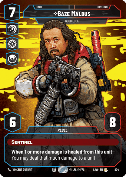 Baze Malbus - Good Luck (LAW) Rare Fantasy Flight Games Prestige Non-Foil