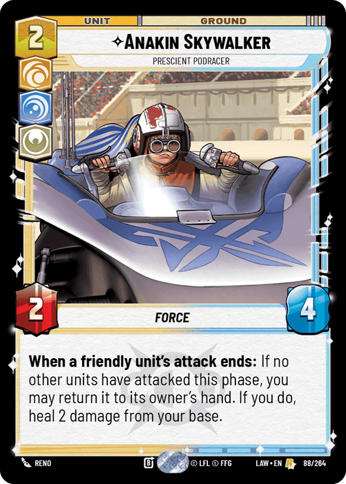 Anakin Skywalker - Prescient Podracer (LAW) Rare Fantasy Flight Games Standard Non-Foil