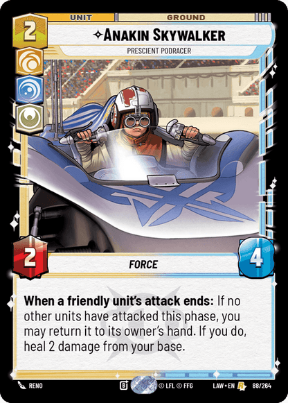 Anakin Skywalker - Prescient Podracer (LAW) Rare Fantasy Flight Games Standard Non-Foil