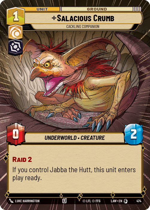 Salacious Crumb - Cackling Companion (LAW) Starter Fantasy Flight Games Hyperspace Non-Foil