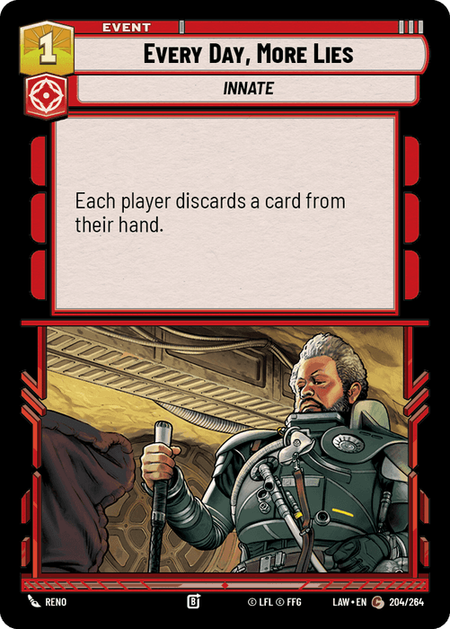 Every Day, More Lies (LAW) Common Fantasy Flight Games Standard Non-Foil