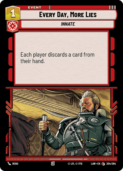 Every Day, More Lies (LAW) Common Fantasy Flight Games Standard Non-Foil