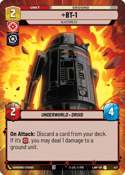 BT-1 - Blastomech (LAW) Uncommon Fantasy Flight Games Hyperspace Non-Foil
