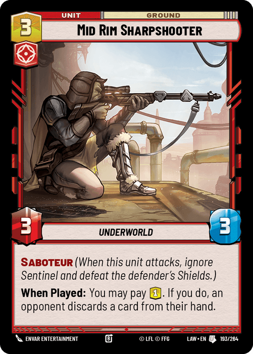 Mid Rim Sharpshooter (LAW) Uncommon Fantasy Flight Games Standard Non-Foil