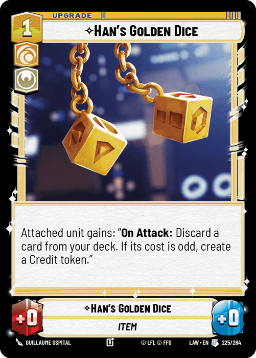 Han's Golden Dice (LAW) Uncommon Fantasy Flight Games Standard Non-Foil