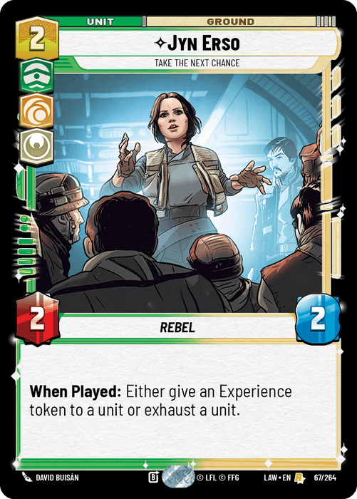 Jyn Erso - Take the Next Chance (LAW) Rare Fantasy Flight Games Standard Non-Foil