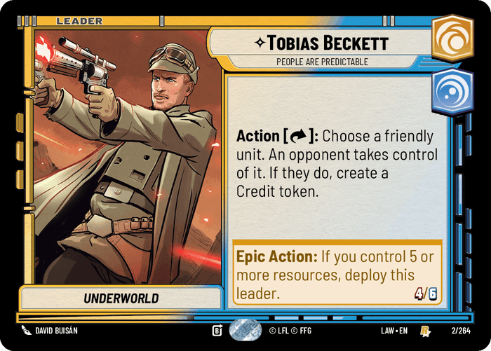 Tobias Beckett - People are Predictable (LAW) Rare Fantasy Flight Games Standard Non-Foil