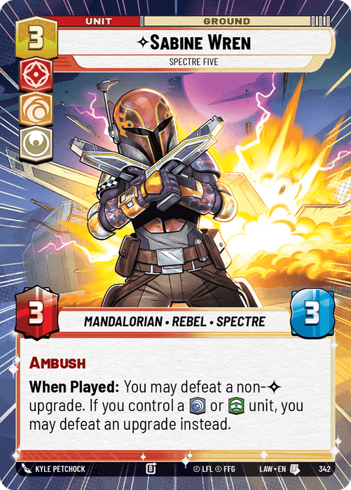 Sabine Wren - Spectre Five (LAW) Uncommon Fantasy Flight Games Hyperspace Non-Foil