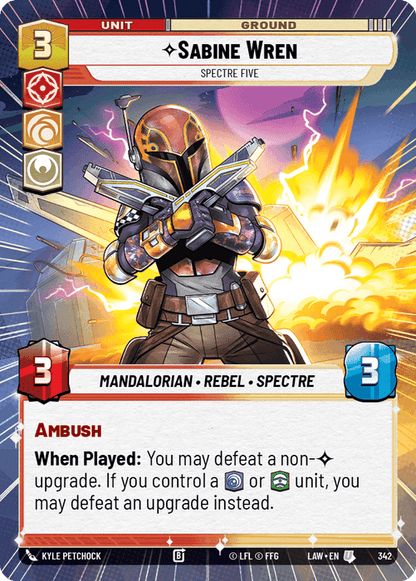 Sabine Wren - Spectre Five (LAW) Uncommon Fantasy Flight Games Hyperspace Non-Foil