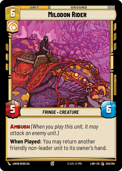 Milodon Rider (LAW) Common Fantasy Flight Games Standard Non-Foil
