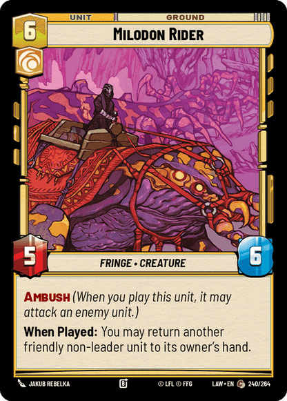 Milodon Rider (LAW) Common Fantasy Flight Games Standard Non-Foil