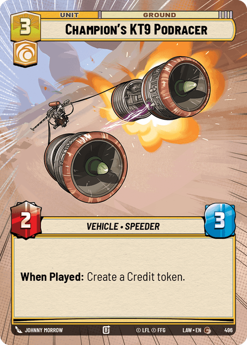 Champion's KT9 Podracer (LAW) Common Fantasy Flight Games Hyperspace Non-Foil